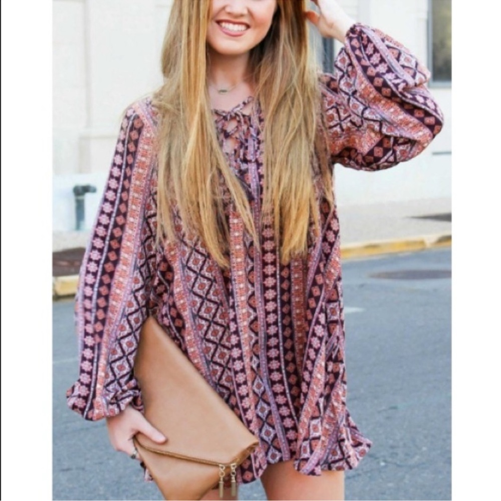 Show me your Mumu lightning bird oversized dress/tunic Medium